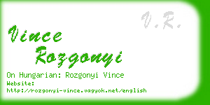 vince rozgonyi business card